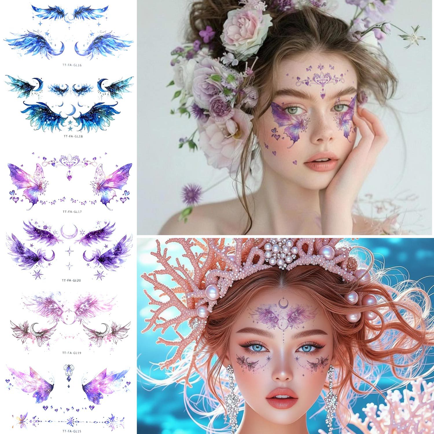 Glitter Angel Face Stickers Co - Elegant Decor & Lighting Llc のレビューと価格