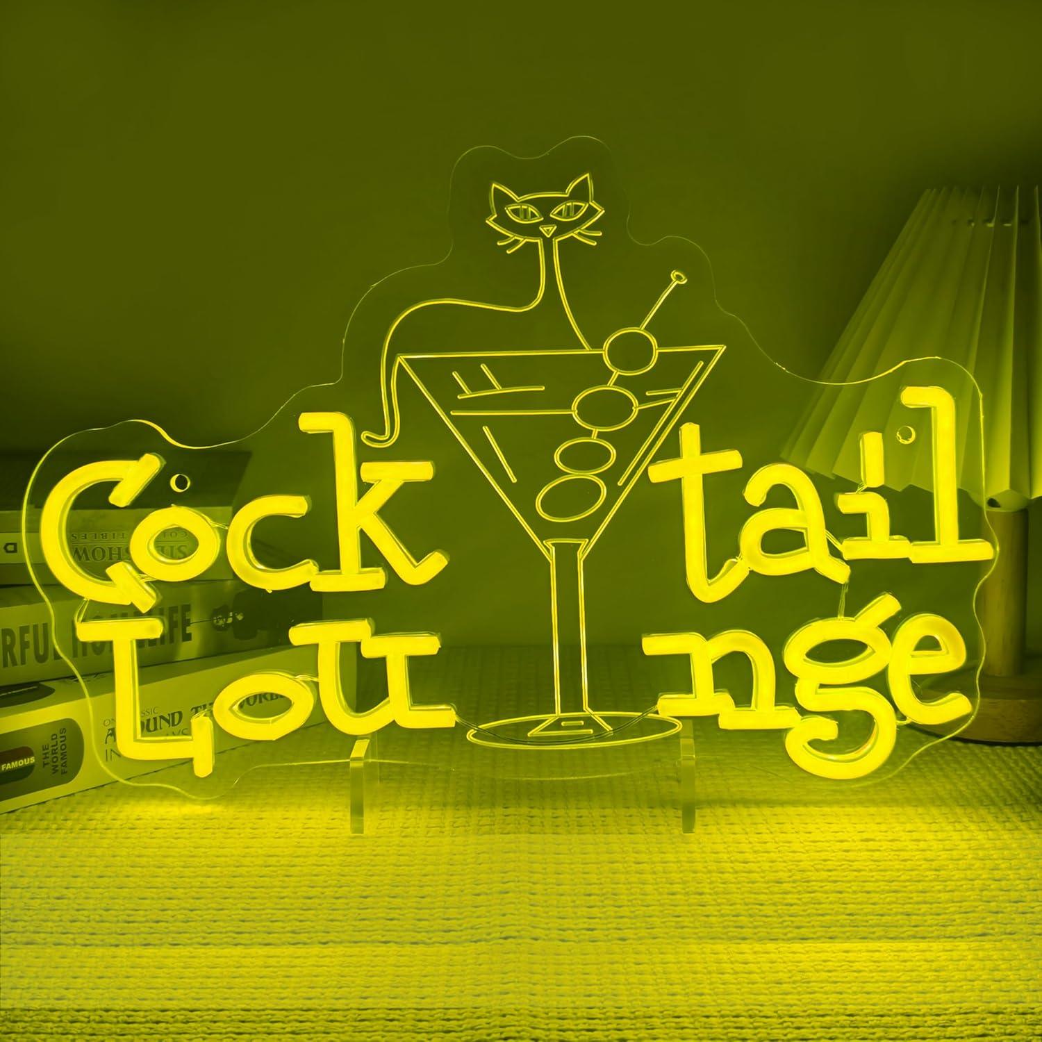 Cocktail Lounge Neon Sign Dimm - Home Lighting And Decor のレビューと価格