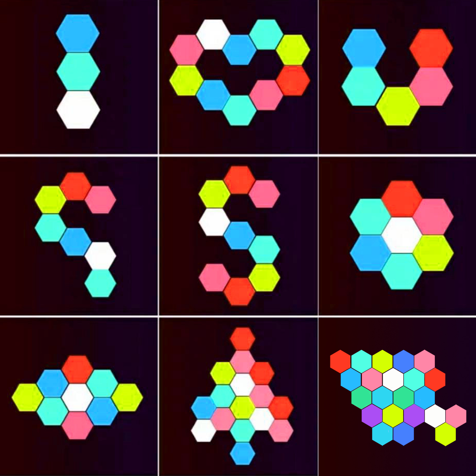 Remote control geometric hexag - Lighting Decor For Living Room のレビューと価格